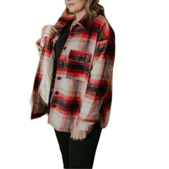 ELAN Riley Plaid Jacket / Shacket - Picture 3 of 13